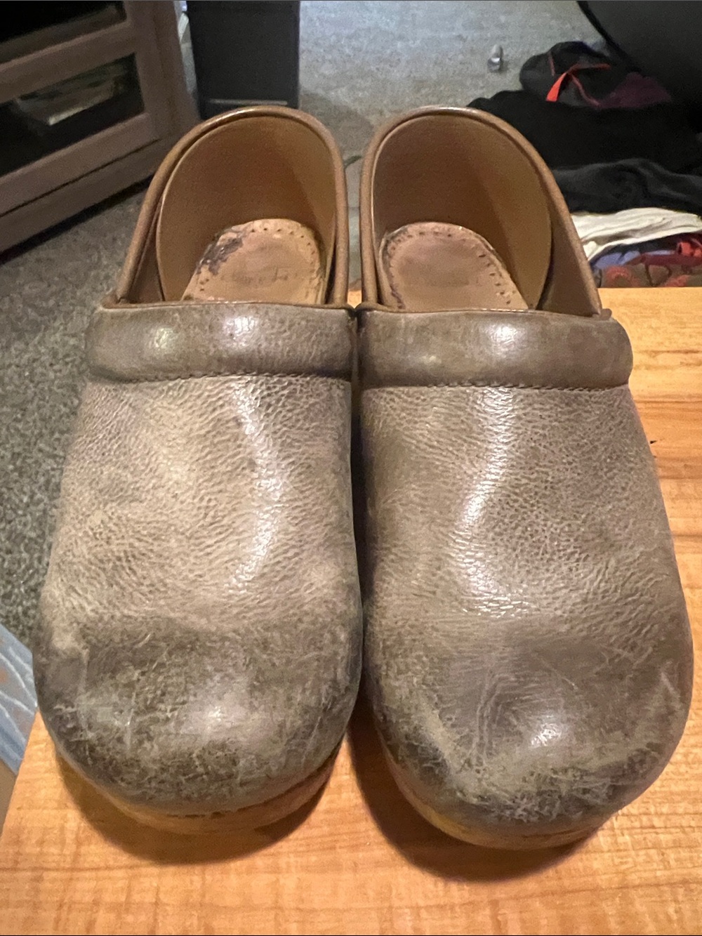 Dansko Leather Slip-On Clogs
